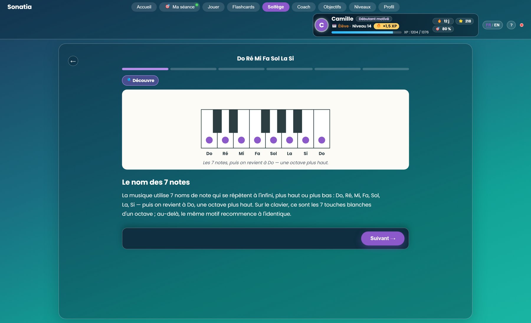 Une leçon de solfège illustrée de Sonatia